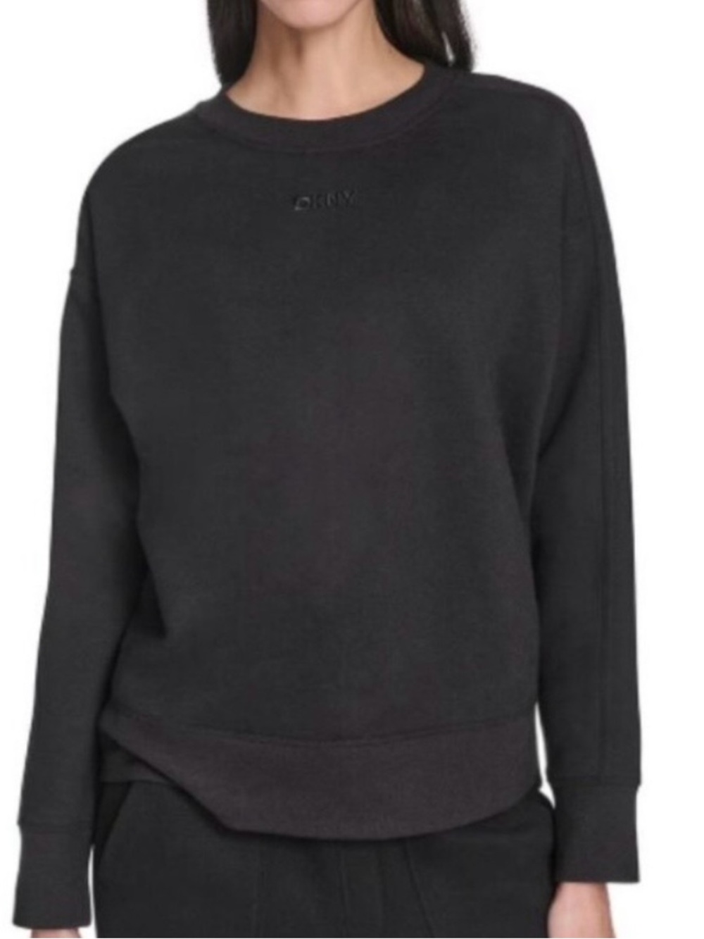 DKNY Black Crewneck Sweatshirt - Women's